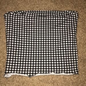 Gingham print tube top